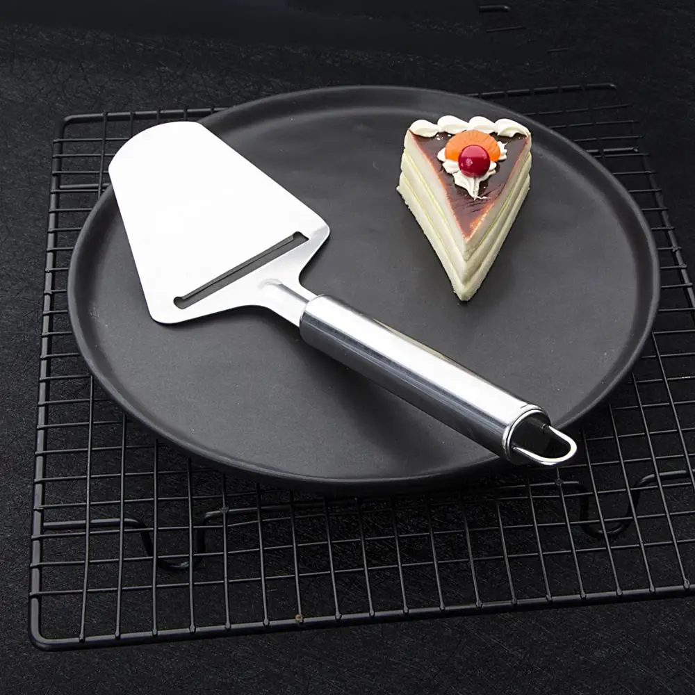 

1 Pcs Stainless Steel Multifunction Cheese Slicer Cake Cutter Triangle Pizza Server Kitchen Tool for Pizza Pie Cheese