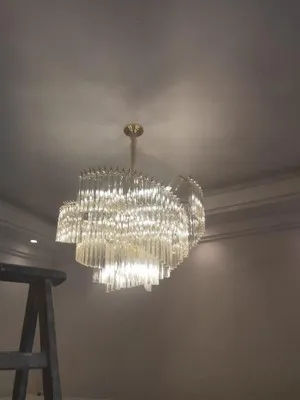 LED Dimmable Silver Gold Crystal Designer