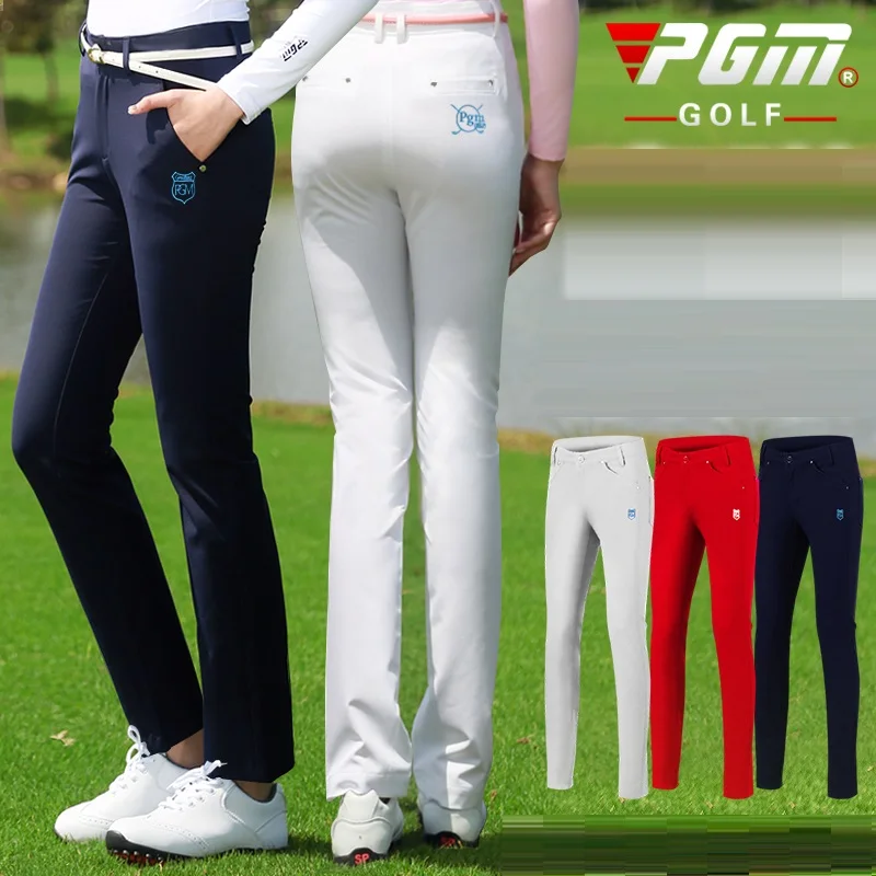 

Send Belt !PGM Women Ultra-thin Summer Pant Spring Golf/Tennis Pants High Elastic Women Trouser Breathable Slim Fast Dry Pants