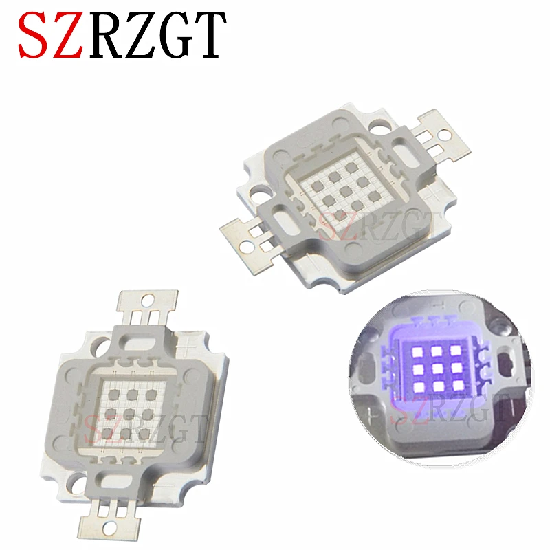 10W 45MIL UV LED Chip COB Purple Light 360nm 365nm 370nm 380nm 390nm 400nm 410nm Ultraviolet lamp Curing SMD