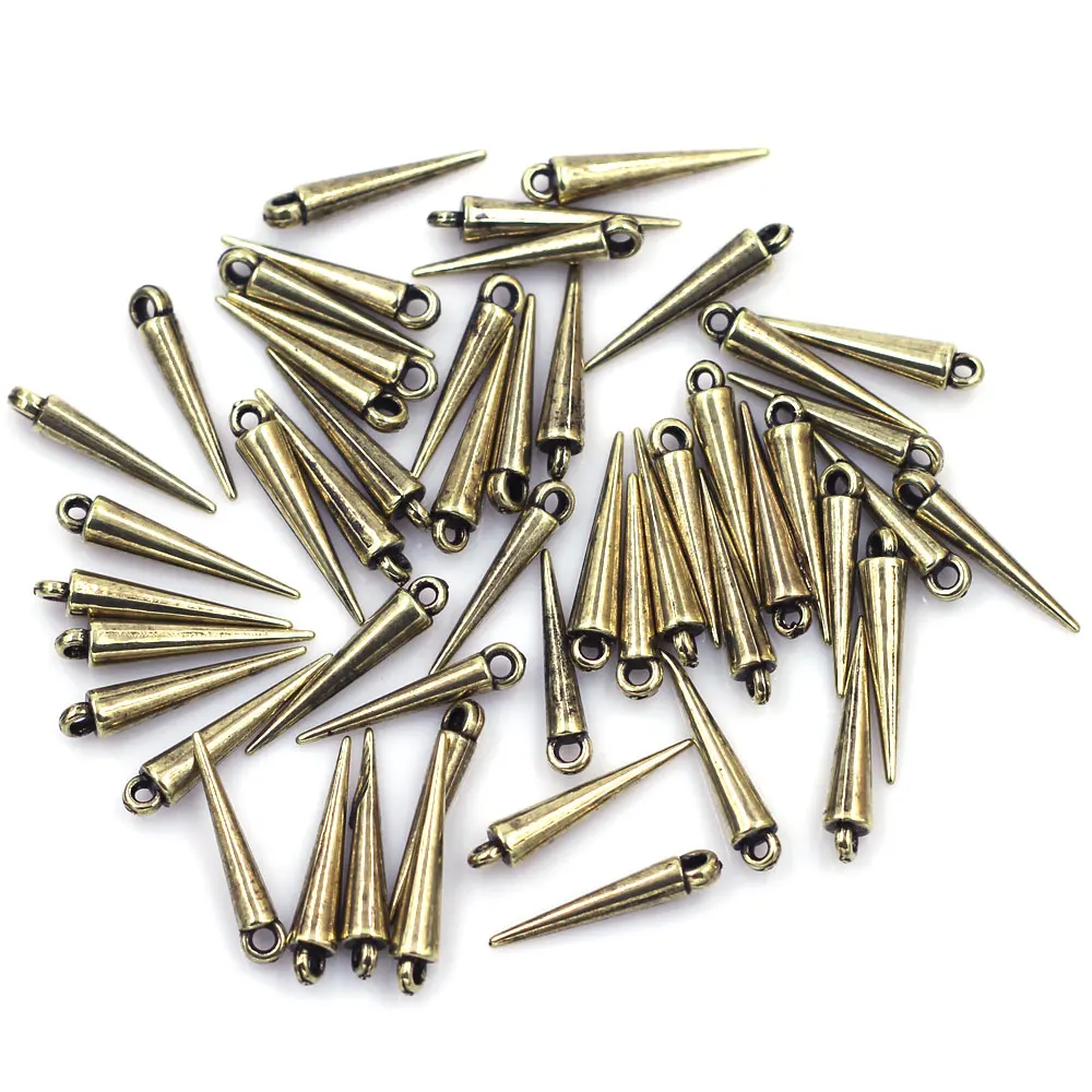 50Pcs Pendants Cone Acrylic Tear Rivet Punk Studs Spikes For Charms Earrings Jewelry DIY Making Findings 23mm 5Colors