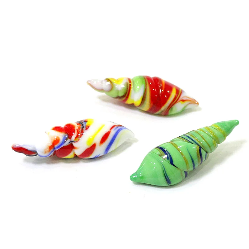 Cute Mini Glass Shell Conch Ornaments for Home Table Aquarium Decor Supplies Diy Fairy Garden Micro Landscape Bonsai Accessories