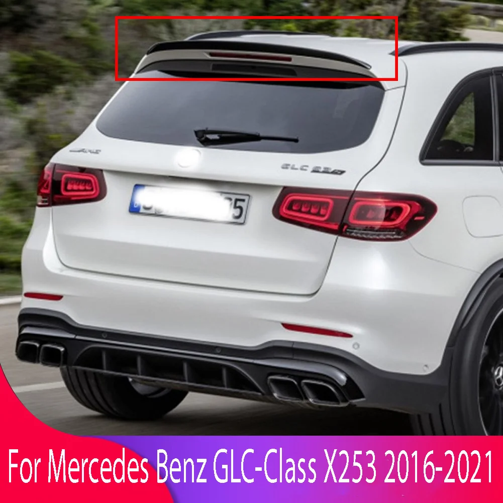 16-21 ABS Car Rear Roof Spoiler Window Wing Splitter Trim For Mercedes Benz X253/X 253 GLC-Class 2016 2017 2018 2019 2020 2021