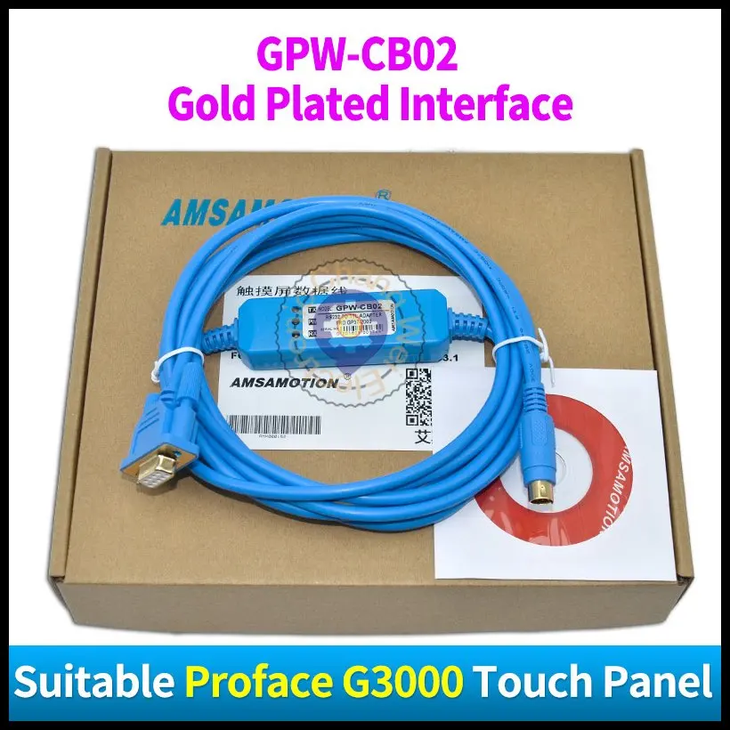 CNC GPW-CB02 Communciation Cable Suitable Proface GP3000 Below Touch Screen Programming Cable GPW-CB02 PLC Adapter