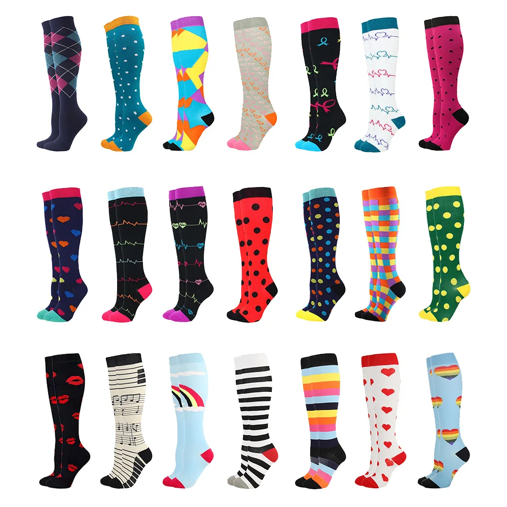 Long Unisex Compression Socks Sports Warm Socks Boots Stockings Women Men Breathable Knee Socks Fit For Edema Varicose Veins