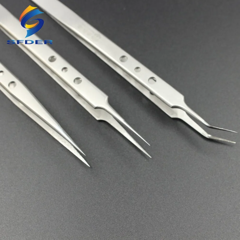 AAA-12S AAA-14S AAA-15S Stainless Steel Tweezers Precision Tweezers Tip Tweezers with Hole Phone Repair Tool
