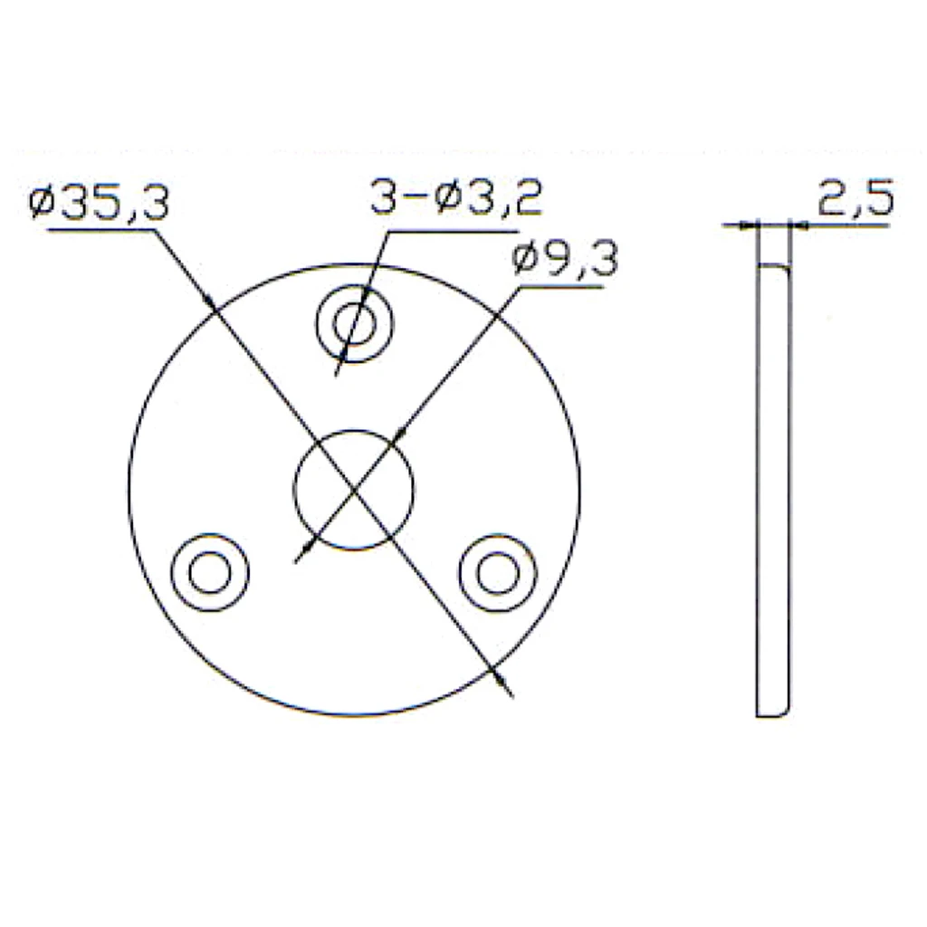 Round Circular Plate Pickup Jack Plug Socket 6.35mm for Electric Bass Guitar