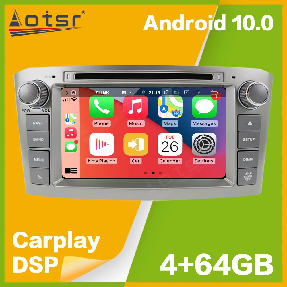 Android 10 PX5/PX6 Car Player GPS Navigation For Toyota Avensis 2002-2008 Auto Radio Tape Recorder Multimedia Player Carplay DSP