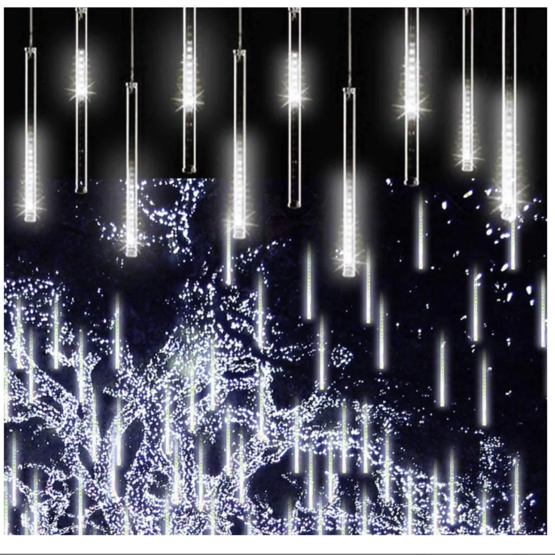 Falling Rain Icicle String Lights for Christmas Trees, Home Decorations, 30cm, 8 Tube, 2022