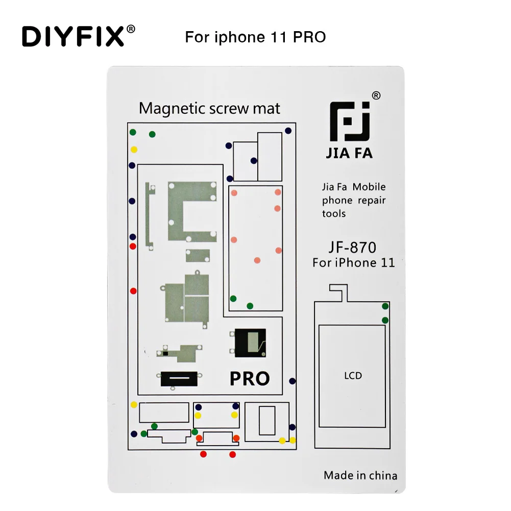 1個磁気ネジマットiphone x/xs/xr/最大/プロ/11ネジパッドキーパーチャート携帯電話の修理ハンドツール
