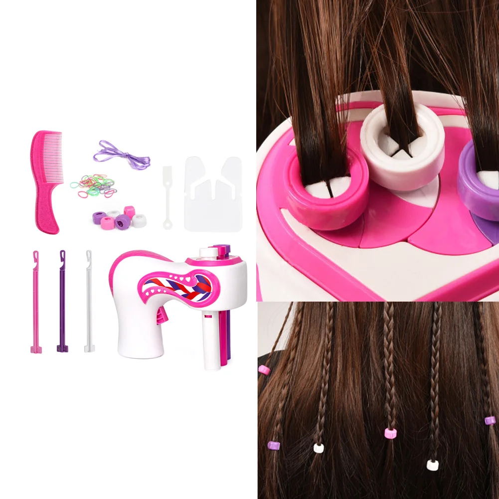 Electric Rollers Hair Tools Hair Braiding Device Three Strand Tying Automatic Quick Twist Hair Braider For Girls Kids Bun Maker