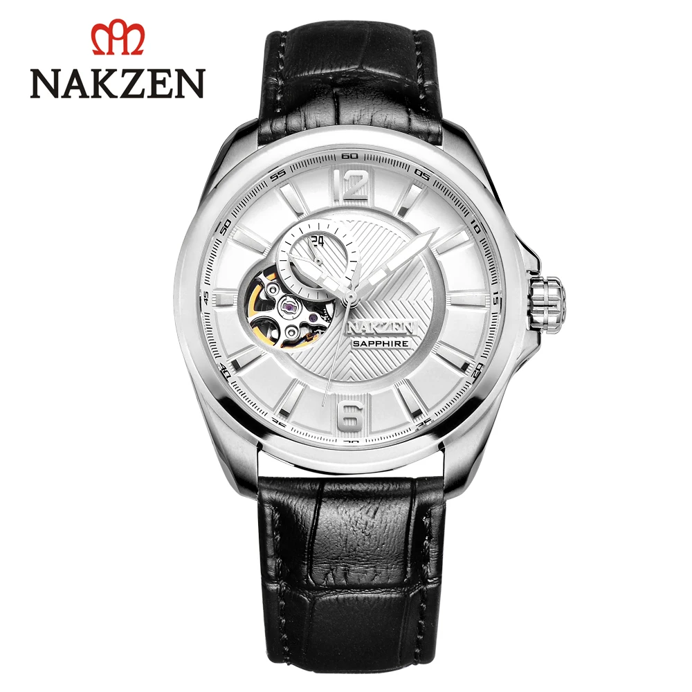 Automatic Mechanical Watch Men WristWatches Waterproof NH39 Brand Sapphire Luxury Skeleton Tourbillon Watch Men Clock NAKZEN6037