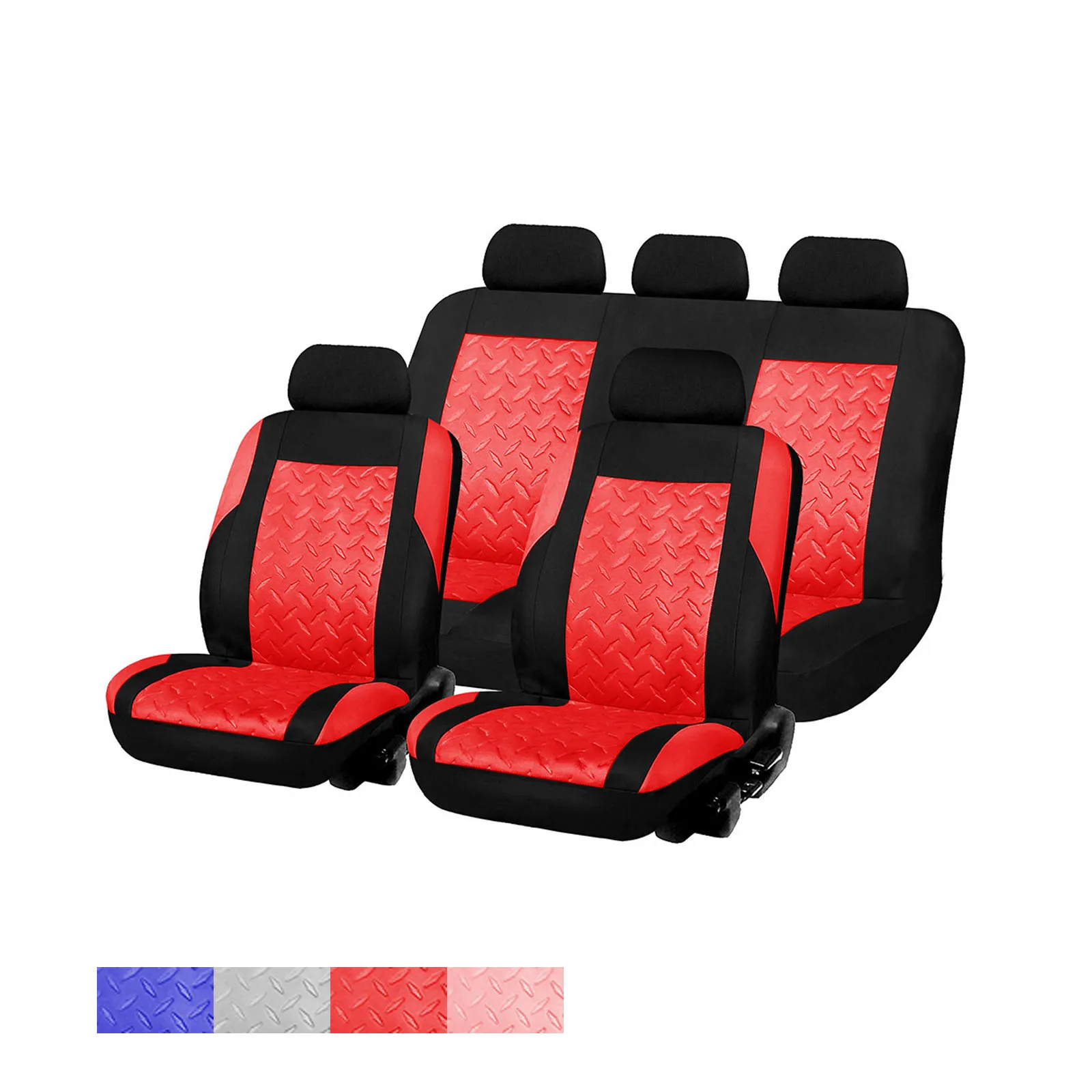 

KNGLIDA Car Seat Covers For Car Seats Universal Fit Most Cars Covers With Steel Plate Pattern Detail Styling Car Seat Protector