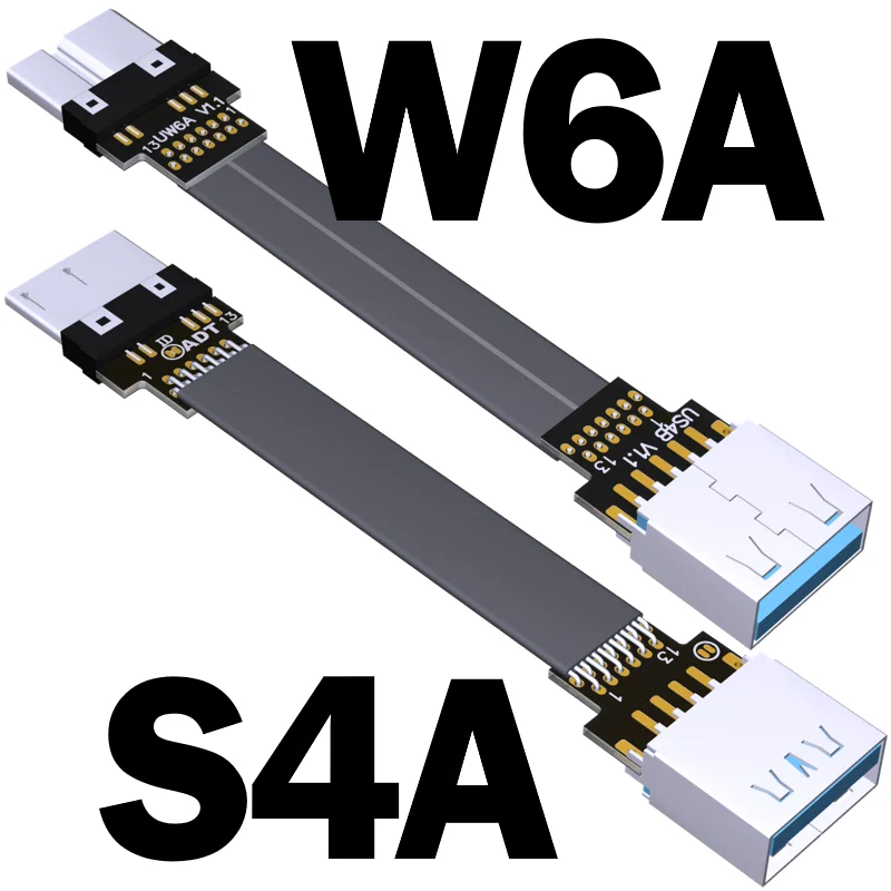 Flexible Flat Ribbon Cable Aerial FPV PTZ USB 3.0 Micro-B to Type-A OTG Elbow Male to Female FFC Cable for PC AV Multicopter