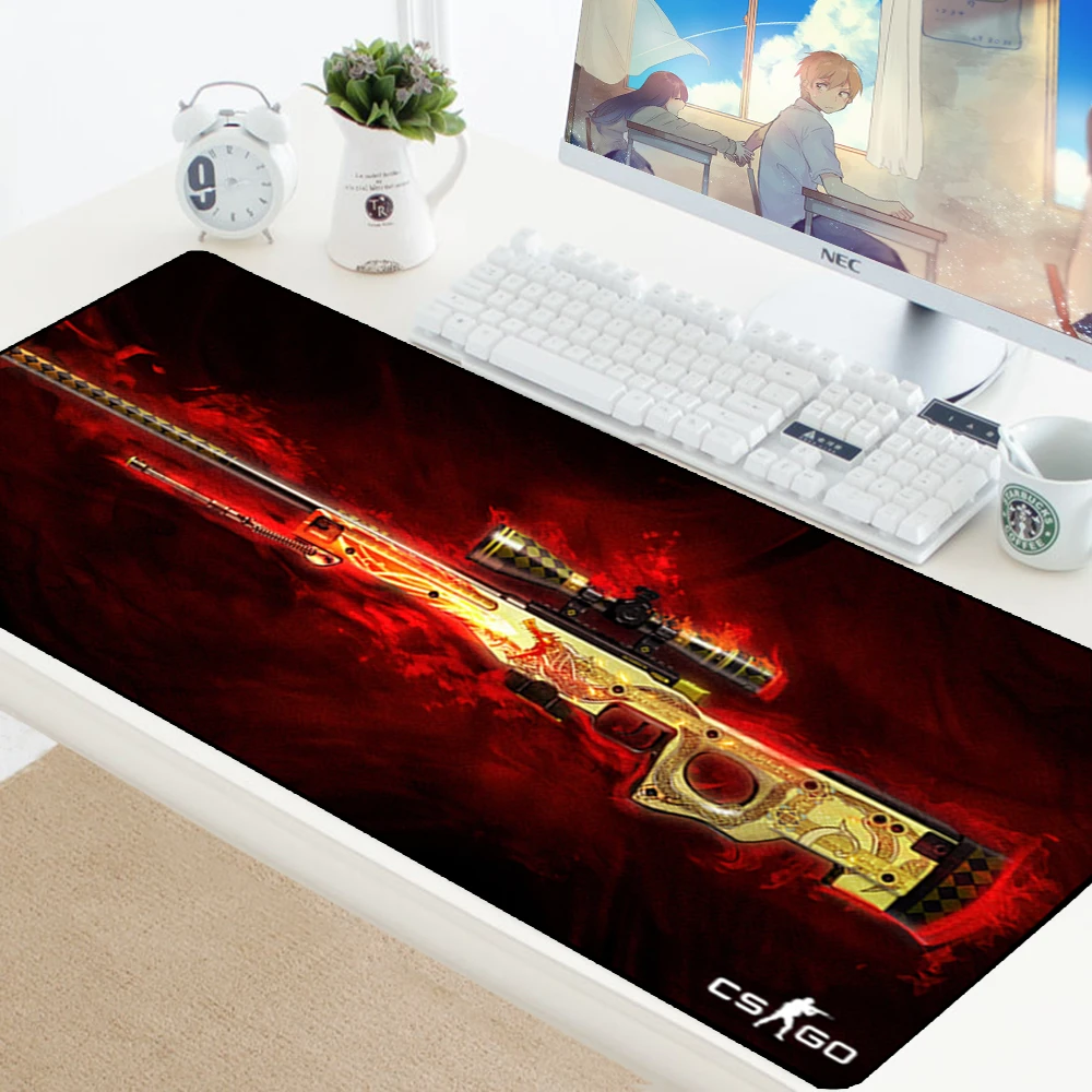 CS GO Custom Large Mouse Pad Speed Keyboards Mat Rubber Gaming Mousepad Desk Mat For Game Player Desktop PC Computer Laptop Csgo