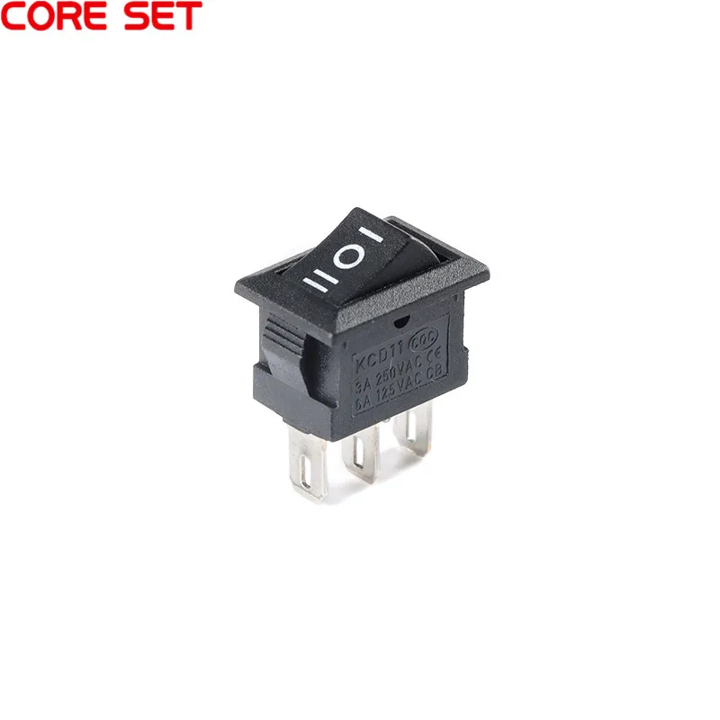5 قطعة KCD11 الروك التبديل 10*15 مللي متر مفتاح بـزر دفع صغير ON-OFF/ON-OFF-ON 2 دبابيس/3 دبابيس 3A 250VAC/6A 125VAC 10x15 مللي متر #4