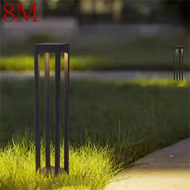 

8M Nordic Modern Outdoor Lawn Lamp Black Light LED Waterproof Home for Villa Path Garden