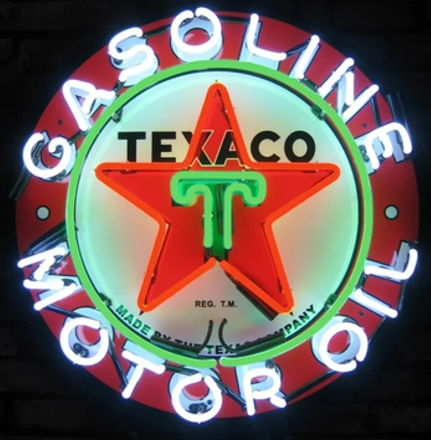 custom texaco gasolina motor oleo vidro neon light sign beer bar 01