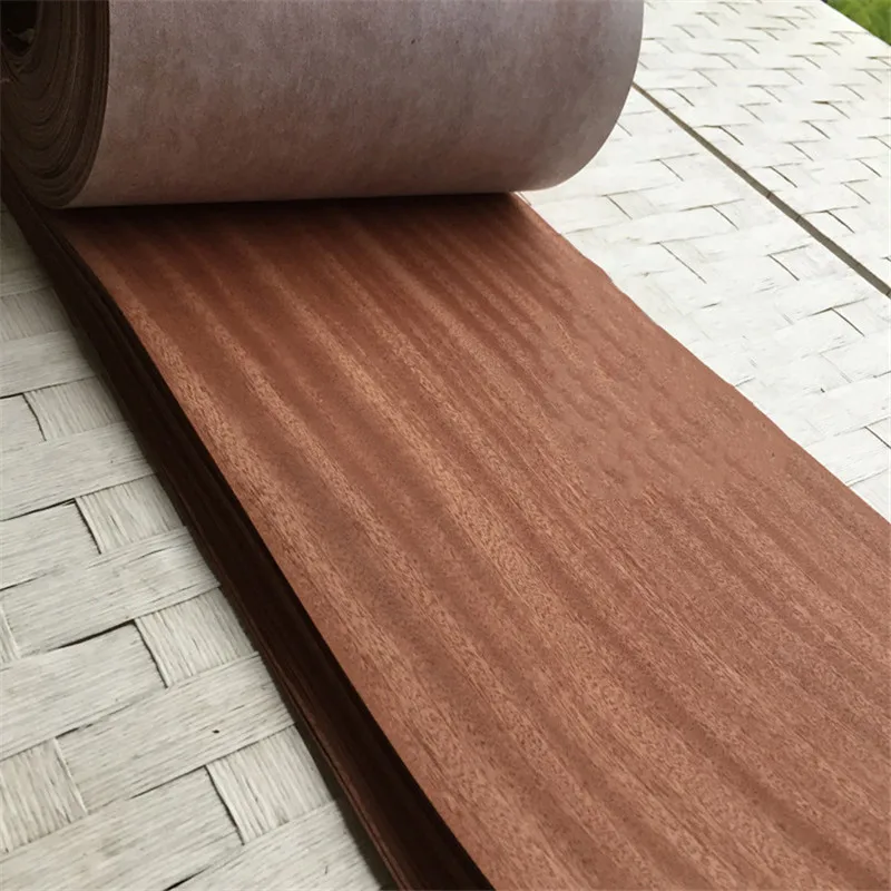 Đá Tự Nhiên Gỗ Veneer Thái Lát Sapele 0.2 Mm Veneers Đồ Nội Thất Viền 26*250 Cm (W * L)