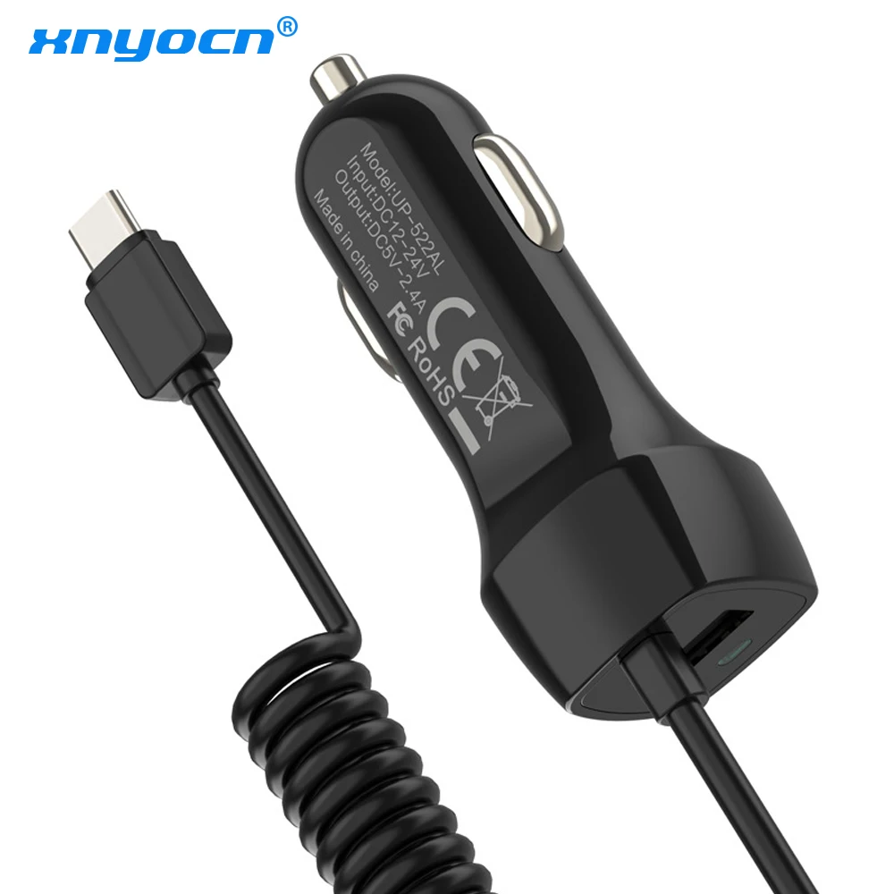 

Spring USB Type C Cable for Car Styling Storage Flexible 2.4A Fast Charging Cable USB C for Type-C Device For Xiaomi Huawei