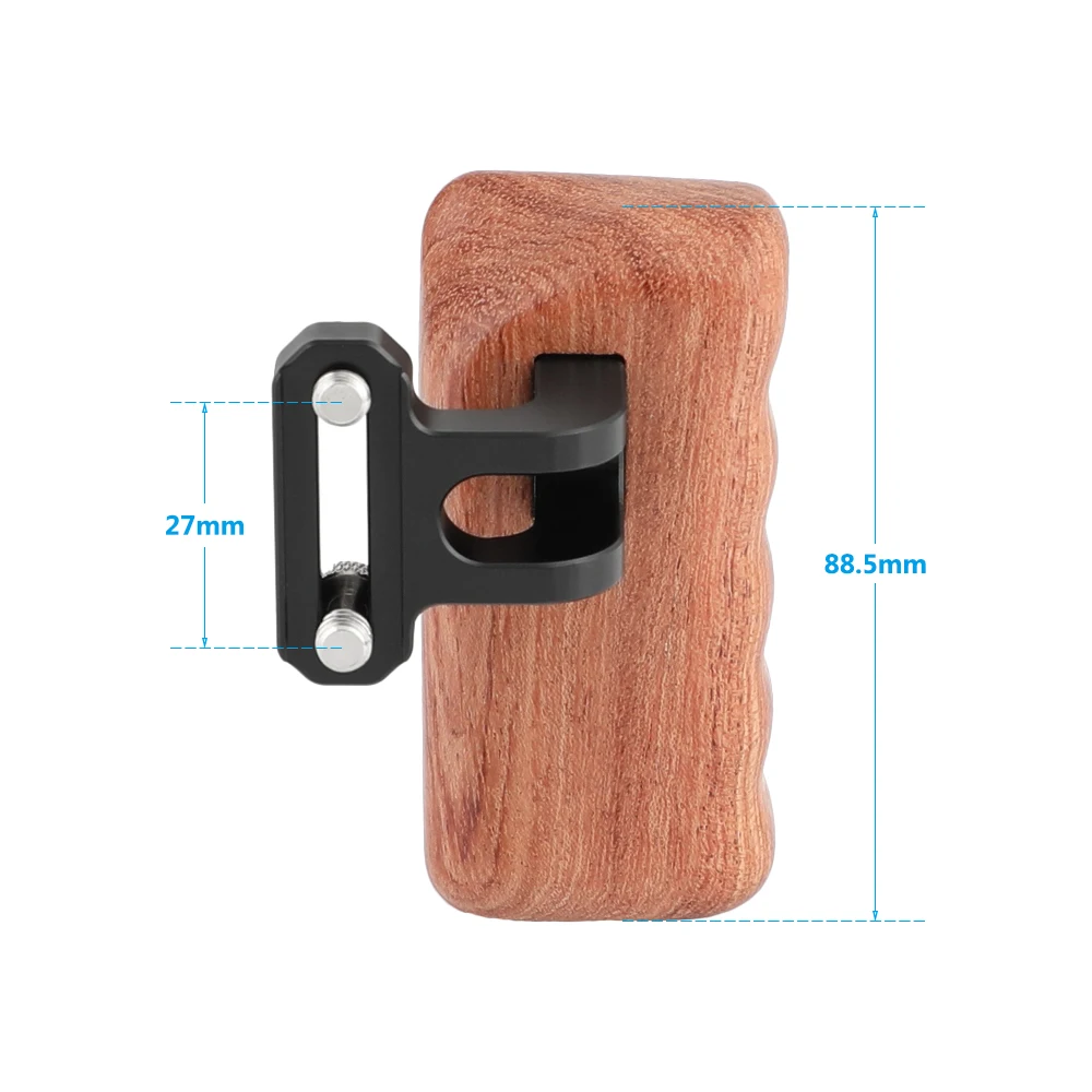 KIMRIG DSLR Reversible Holz Kamera Griff Universal Griff Grip Mit 1/4 "-20 Flügelschraube Knob Für Kamera Käfig Rig (linke Seite)