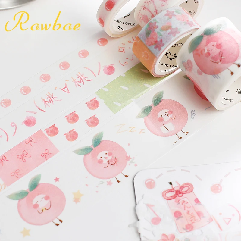 ROEBOE cute stationery PDA and paper tape set girl section salt collage material hand and paper tape kawaii supplies