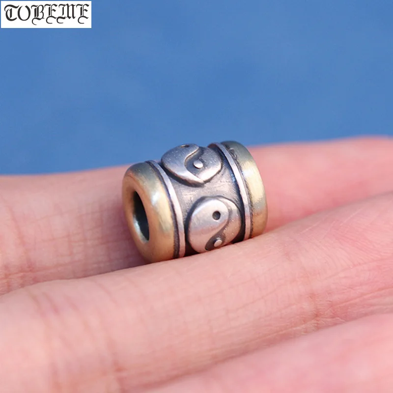 

Handmade 925 Silver Fengshui Yinyang Symbol Beads Taichi Beads DIY Jewelry Findings Good Luck Jewelry Beads