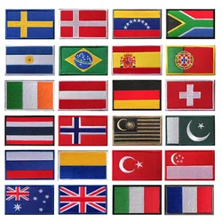 Etiqueta de bandera nacional de varios países, accesorios militares, logotipo de bandera de capítulo