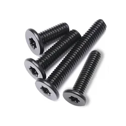 10/50x CM M2 M2.5 M3 M4 M5 M6 Black 304 Stainless Steel Six-lobe Ultra Thin Flat Wafer Torx Head Screw Computer Motherboard Bolt