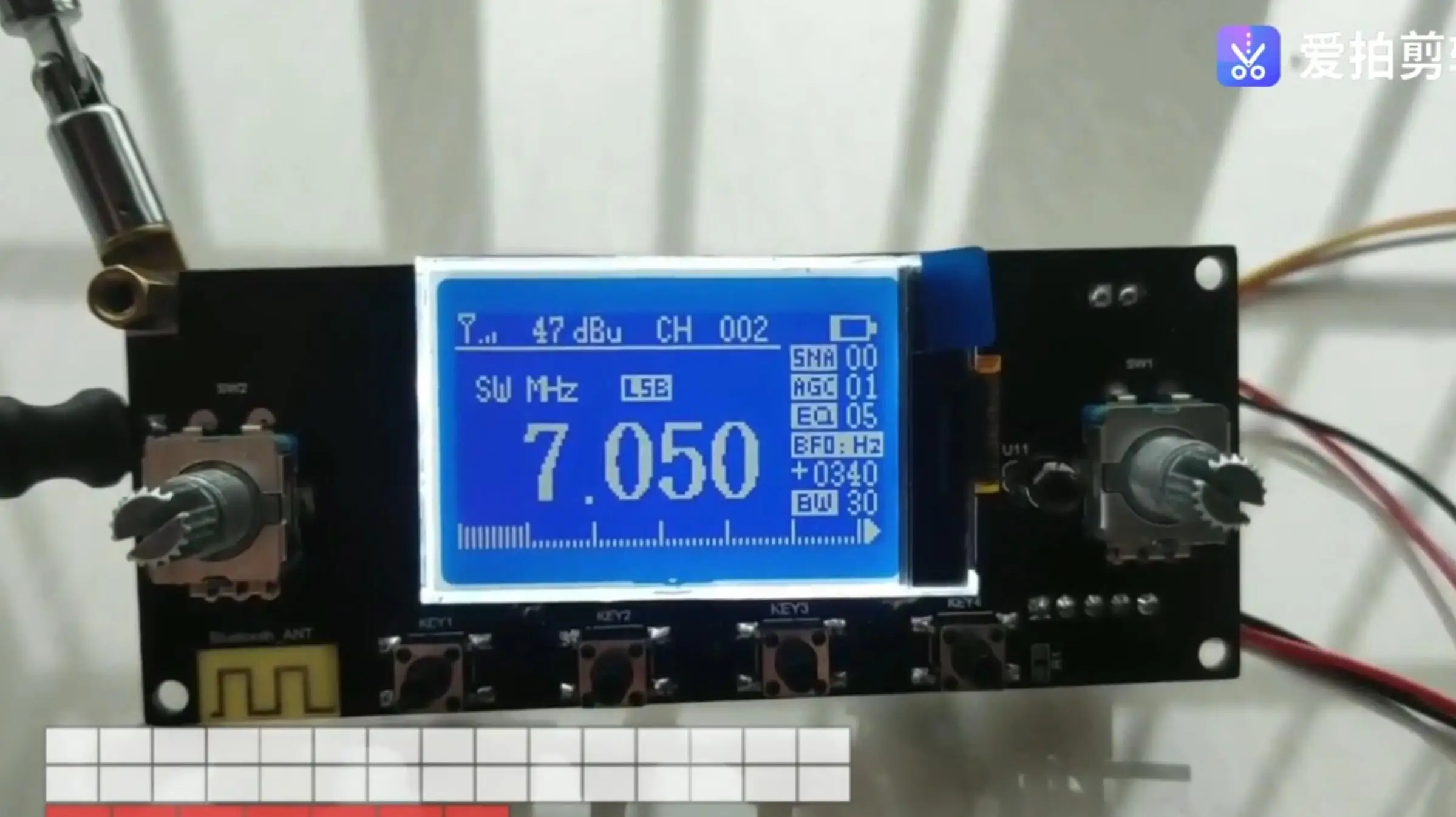 SSB receptor de Radio de banda completa, módulo CW, FM, estéreo, Bluetooth, AM, SW, AIR, SSB + control remoto