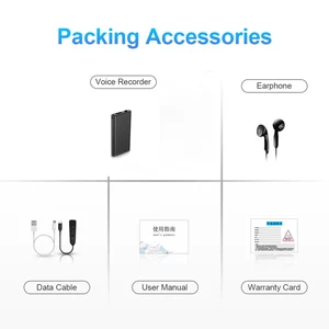 Ultra-Tipis Kecil Mini Perekam Suara 4-32GB Digtal Profesional Suara Diaktifkan Dictaphone Kebisingan Mengurangi Merekam 8GB MP3 Player 12 perekam multitrack penjualan terbaik - №