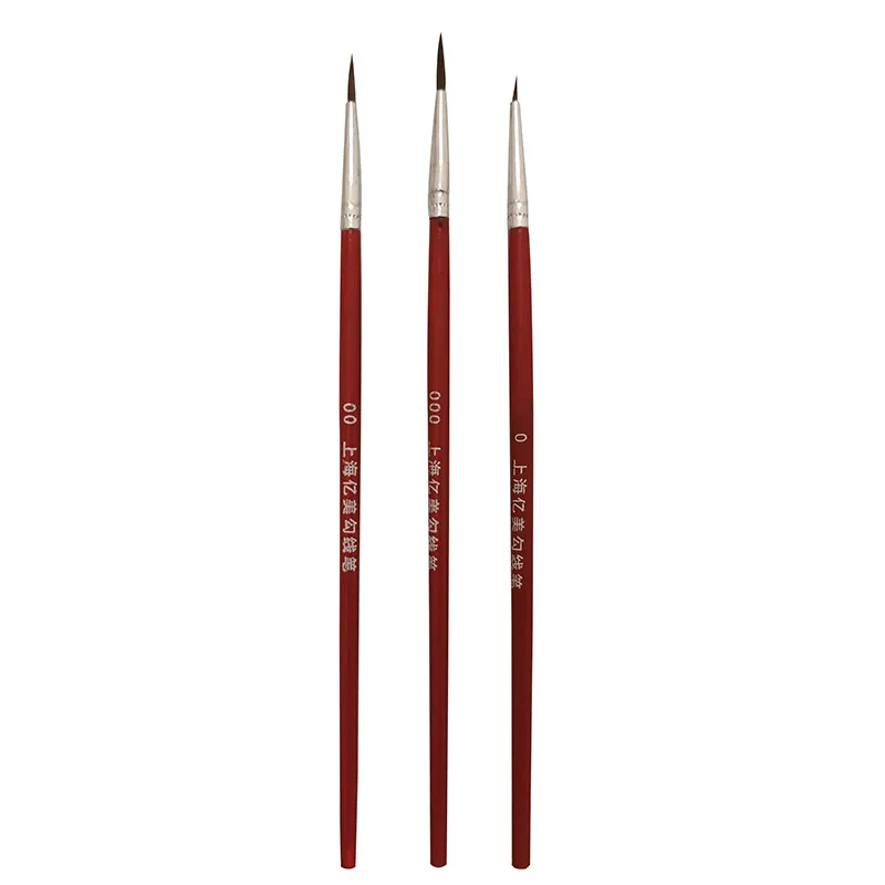 3 Pcs Nail Pen Ink Brush Oil Painting Calligraphy Practice Water Brush 13/10 / 7mm Pen Nib High Quality Student Stationery