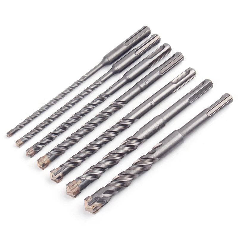 Versery 1PC SDS Plus 5-16mm Electric Hammer Drill Bits 160mm Cross Type Tungsten Carbide Alloy for Masonry Concrete Stone