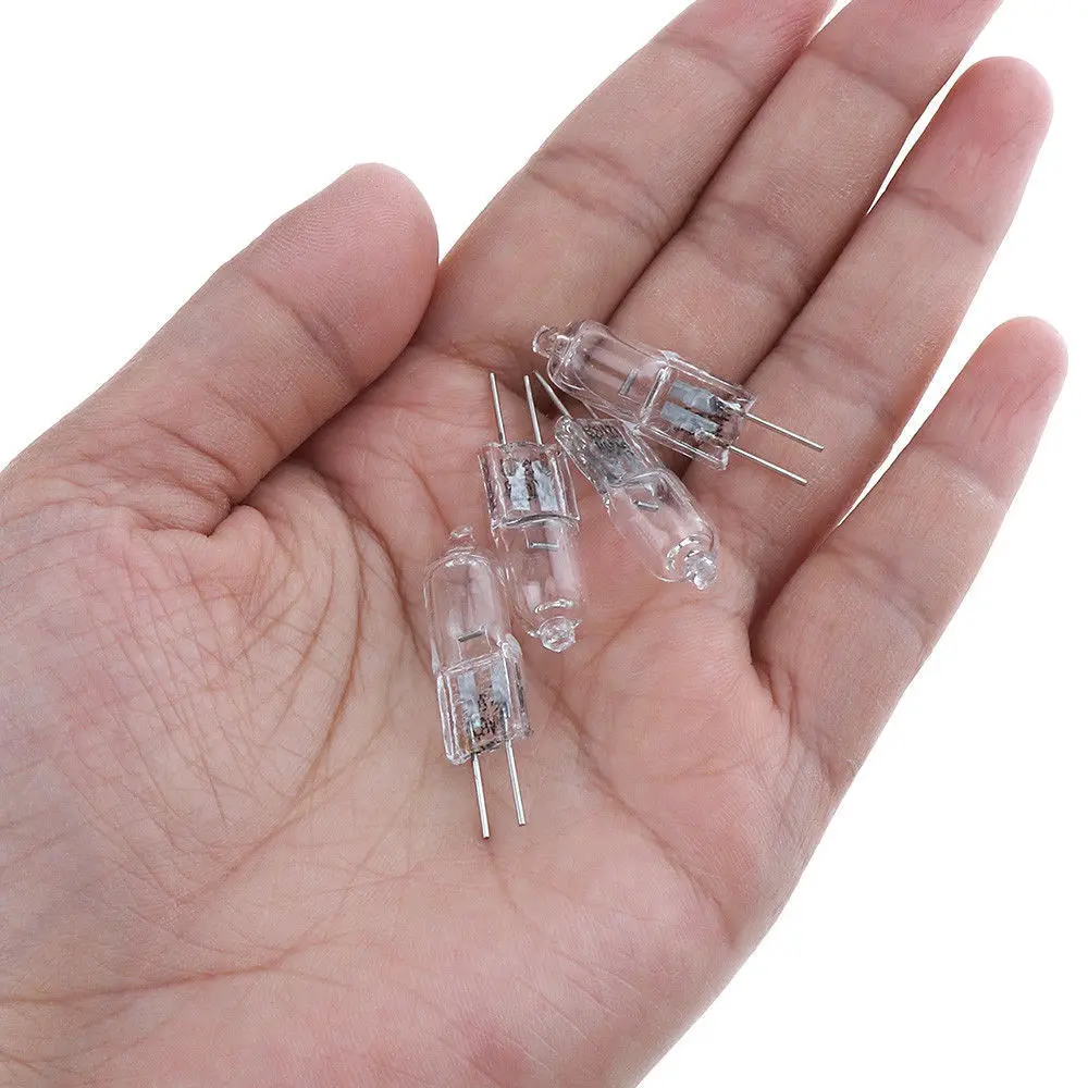 10/20Pcs Mini G4 Halogen Light Bulb JC Type Warm White DC 12V 20W Spotlight For Crystal Chandelier Capsule Lamp Energy Saving