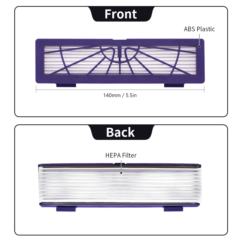 Filter Compatible with Neato Connected D3 D4 Botvac D Series D7 D75 D5 D80 D85 Classic 65 70e 75 80 85 Robot Vacuum Accessories