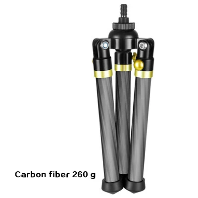 Carbon Fiber Video Monopod Stand Base Monopod Tripod Base Manbily Mini Three Feet Support for DSLR sony canon nikon with 3/8'' image 4