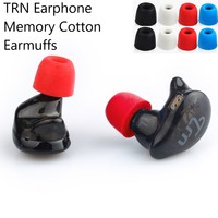 Soft 1Pair TRN Earphone Memory Cotton Earmuffs Chronic Rebound Earplugs PU Sponge Memory Sponge Earphone Earmuff V80 V20 V10