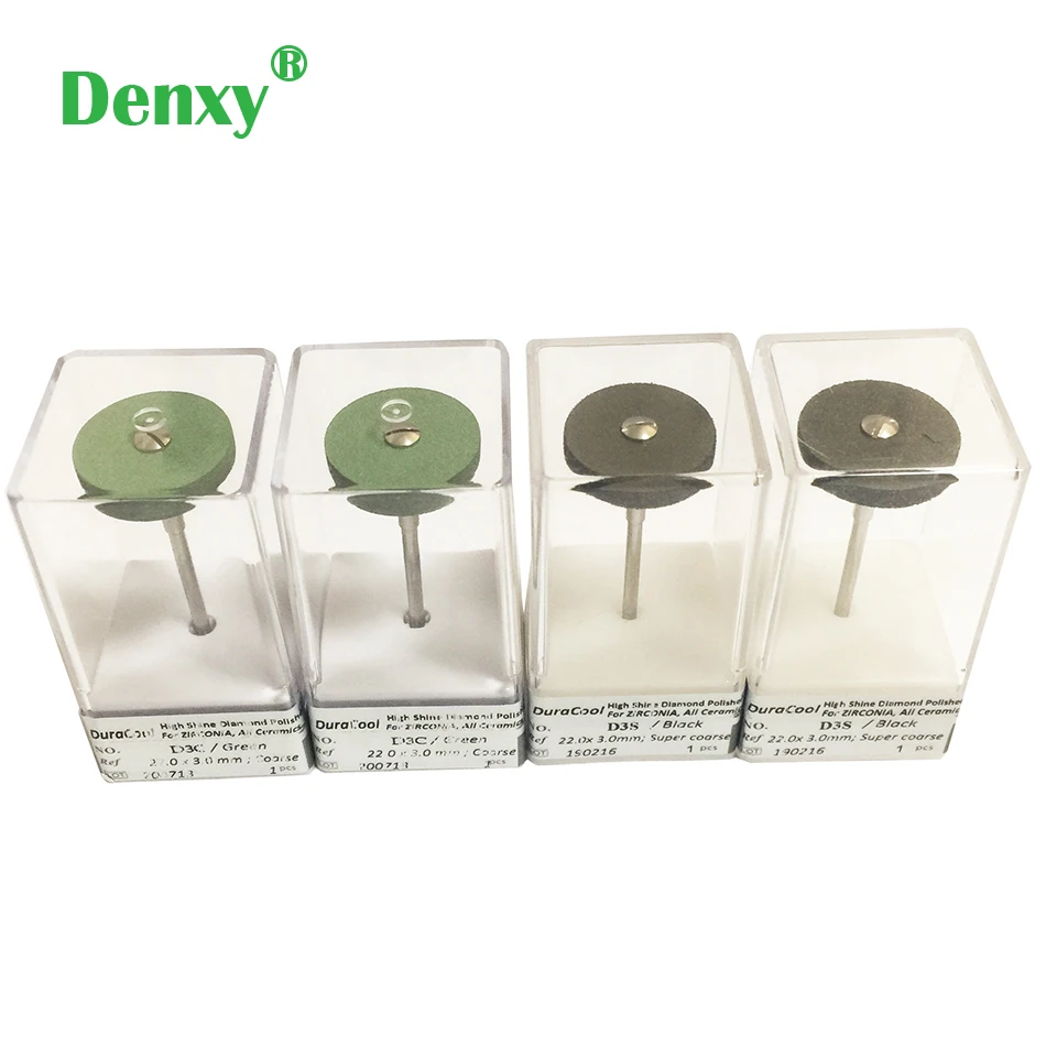 

Denxy 1pc dental Diamond Polishers for zirconia and all ceramics High quality Dental Stones Wheel Grinder