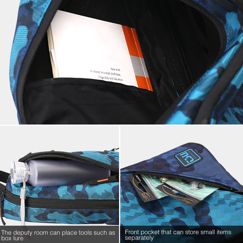 TSURINOYA Waterproof Fishing Bag E3 35*24*11cm Multifunctional Large Capacity Lure Tackle Pack Bait Box Trave Outdoor Bag