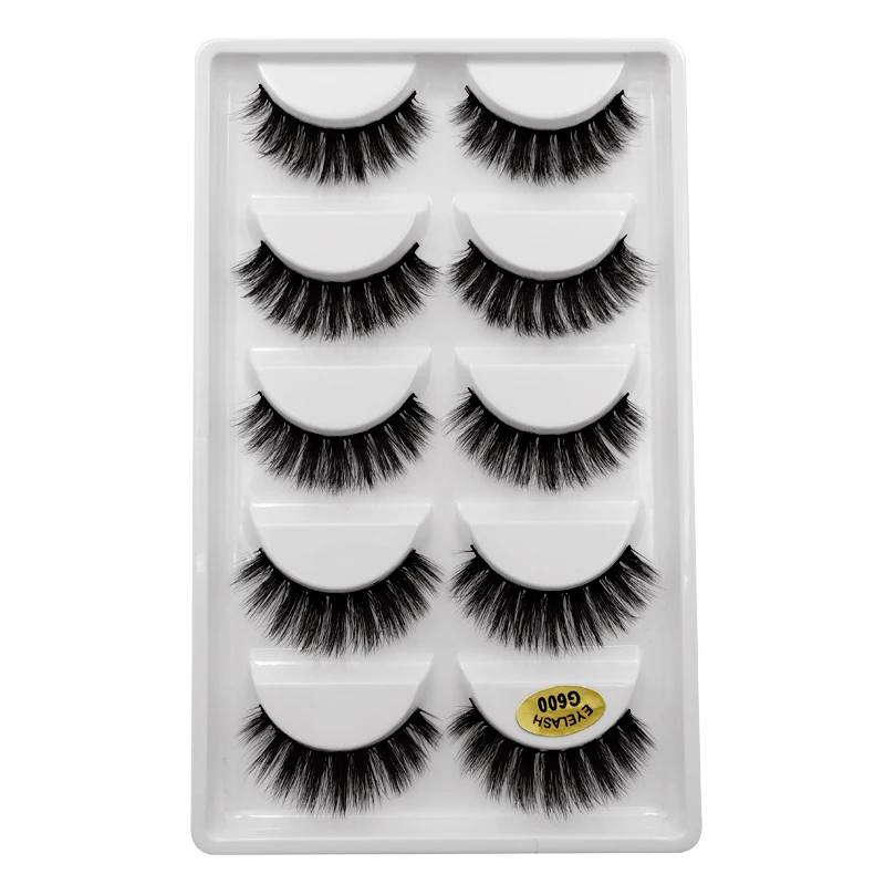 wholesale lashes10/20/50/100 boxes mink eyelashes 5 pairs natural false eyelashes thick fluffy faux cils Lashes In Bulk G6