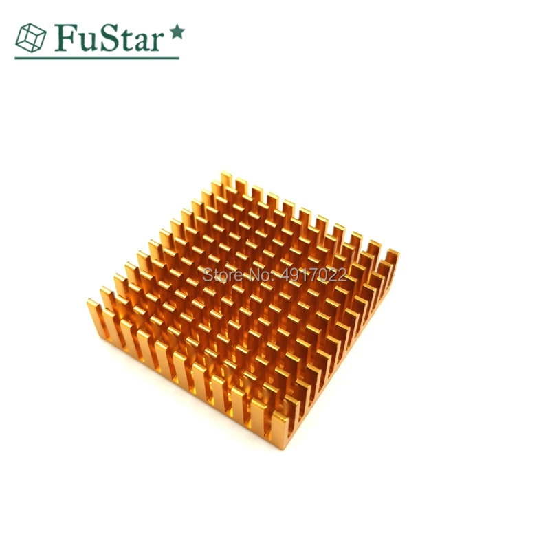 2Pcs Golden 40*40*11 mm Radiator Aluminum Heatsink Extruded Profile Heat Dissipation For Electronic Whosale&Dropship 40x40x11 m