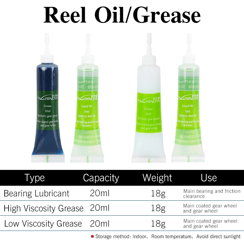 TSURINOYA-aceite de mantenimiento de Castinig, carrete giratorio, rodamiento de grasa, lubricante, engranaje de aceite, herramienta de mantenimiento