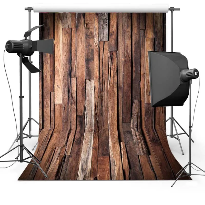 

Vinyl Photography Background Dark Brown Wooden Floor Computed Printed Children Backdrops for Photo Studio Floor-575