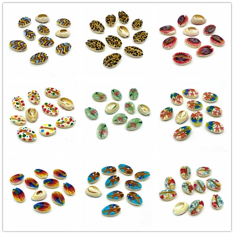 10pcs/lot Multicolor Natural Shell Loose Spacer Beads 10-20mm Oval Beaded For Jewelry Charm Necklace Bracelet Accessory #ZZ04