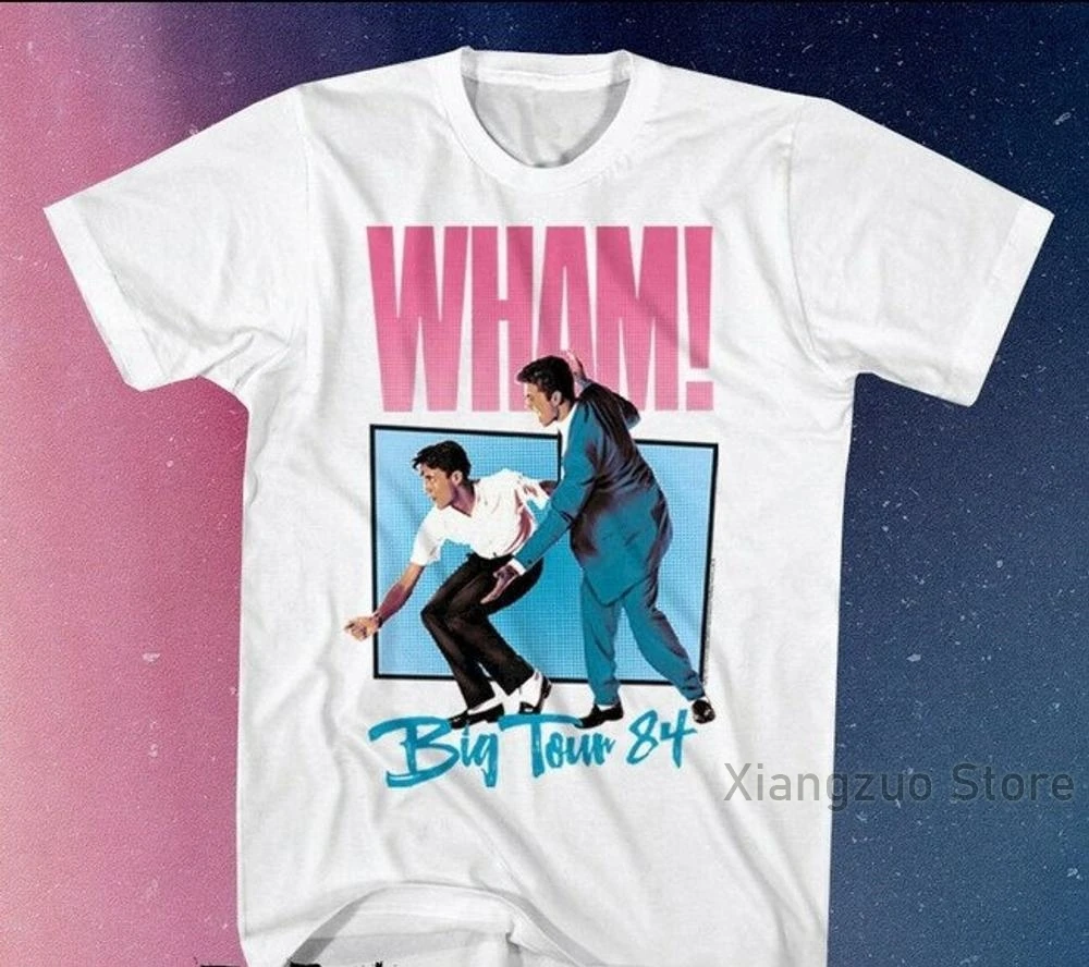 New Wham! Big Tour 84 Tour 1984 Wham Mens Vintage Classic T-Shirt cotton casual Men t shirt Women's tee shirts tops