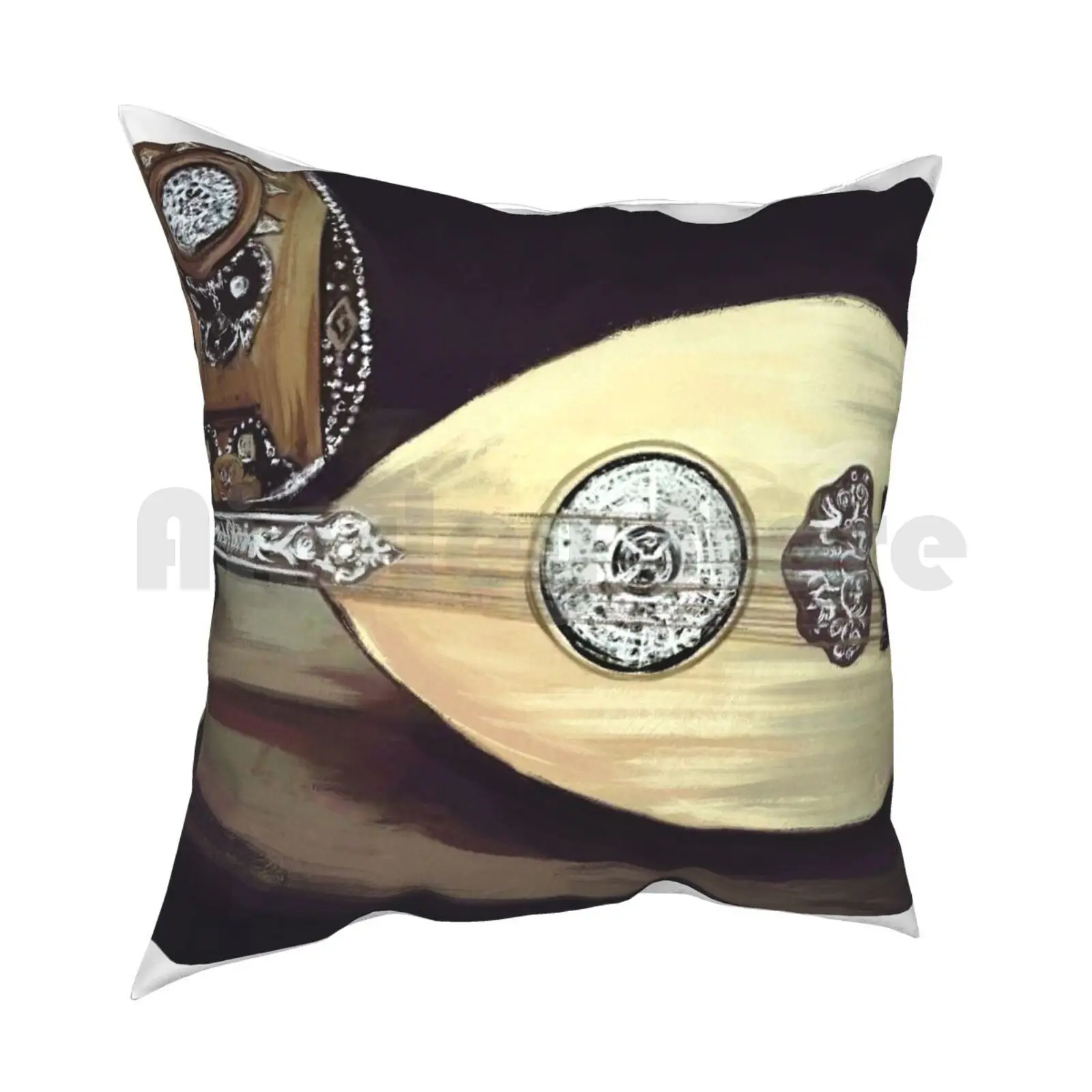 Oud Pillow Case Printed Home Soft DIY Pillow cover Music Instrument Arabian Nights