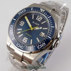 43mm Automatic Men's Watch Miyota8215 Movement Blue Dial Sapphire Glass Date Ceramic Bezel Insert Luminous 316L Bracelet