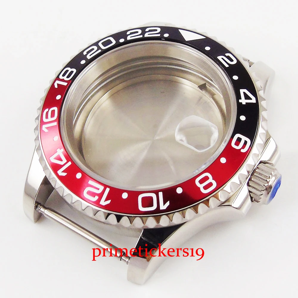 

41mm sapphire crystal ring insert stainless steel watch case fit ETA 2836 MIYOTA movement