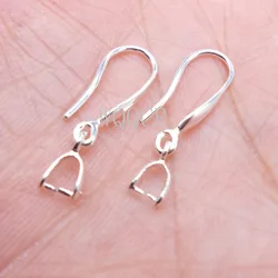 10X Lot Jewelry Findings 925 Silver/Gold DIY Jewelry Making Earrings Smooth Surface Clip Hooks Earring Making Supplies