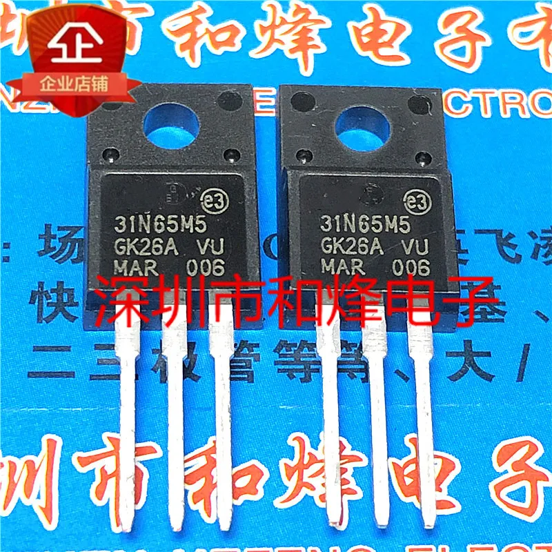 5PCS   31N65M5 STF31N65M5 TO-220F 650V 22A   100% New&original